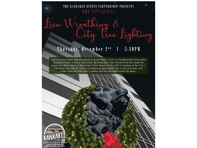 Lion Wreathing & City Tree Lighting